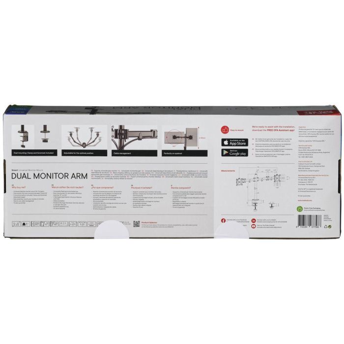 Support moniteur Smart - ONE FOR ALL - Vesa 100 - Double Bras - 13 et 32'' - 8kgs max - Hauteur réglable - Noir 4