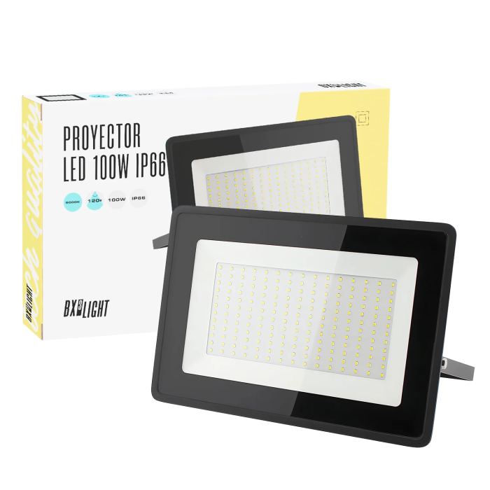 BX3 Proyector LED 100W 12000Lm 6000K IP66 Reglable 60000h Blanc Froid - Luminaire Extérieur Étanche [BX3-6010-CW]