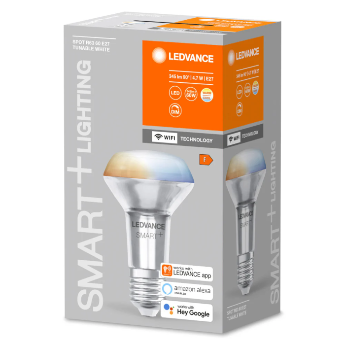 Ledvance SMART+ Ampoule LED E27 4,7W 345Lm 2700-6500K 45° Réglable CCT LVE-4058075609532 1