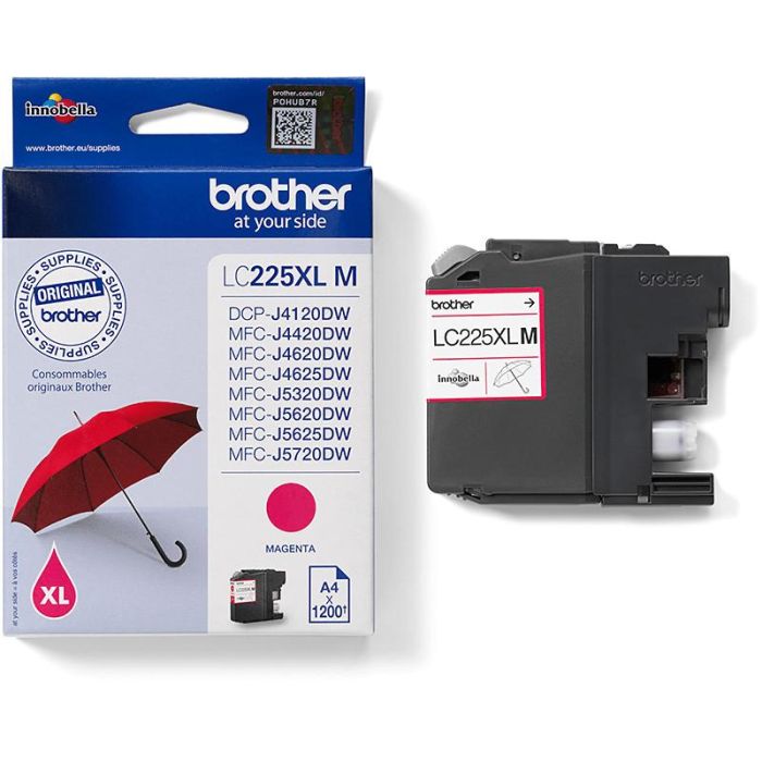 Brother Tinte LC-225XL-M Magenta bis zu 1.200 Seiten nach ISO/IEC 24711 2 Brother Tinte LC-225XL-M Magenta bis zu 1.200 Seiten nach ISO/IEC 24711 2