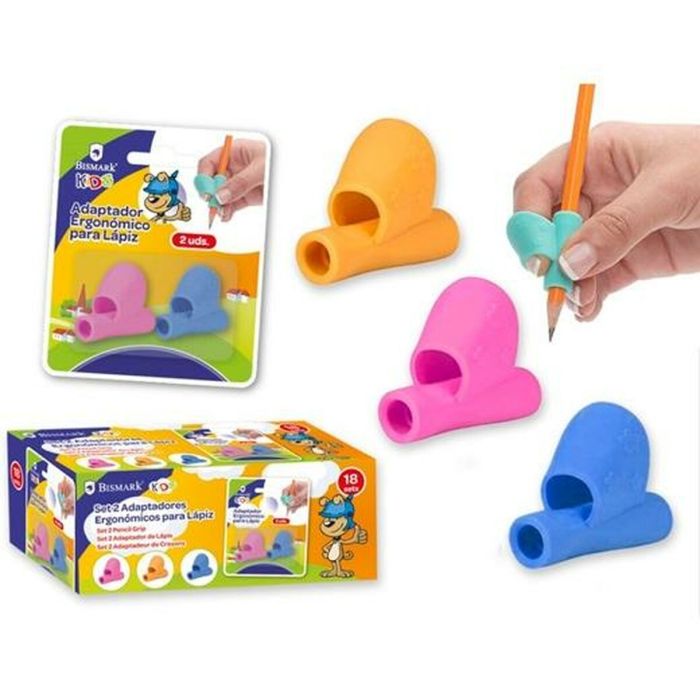 Adaptateur pour crayon Bismark Multicouleur 2 Pièces (18 Unités) 2