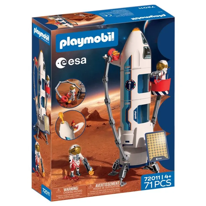 Playmobil 72011 - Fusée d'exploration sur Mars de l'ESA, Jeu de construction Espace, 71 pièces, À partir de 4 ans Playmobil 72011 - Fusée d'exploration sur Mars de l'ESA, Jeu de construction Espace, 71 pièces, À partir de 4 ans