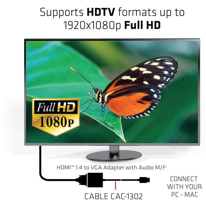 Club3D Adapter HDMI 1.4 > VGA (mit Audio) St/Bu retail 4