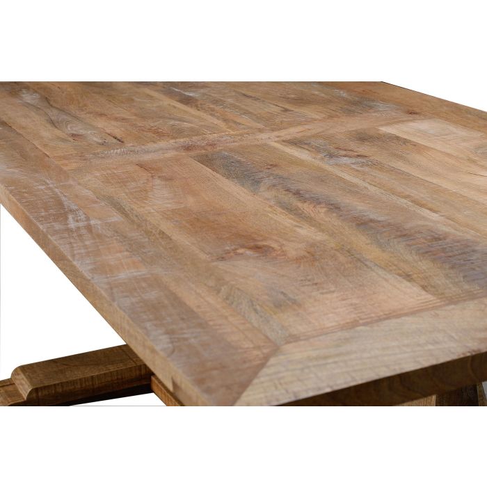 GINER Y COLOMER Table de Salle à Manger 8 Places en Bois de Mango Naturel 200 x 100 cm, Plateau 4 cm d'Épaisseur avec Patins 3 GINER Y COLOMER Table de Salle à Manger 8 Places en Bois de Mango Naturel 200 x 100 cm, Plateau 4 cm d'Épaisseur avec Patins 3