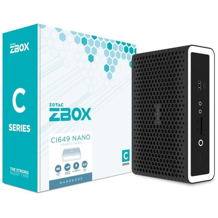 ZBOX CI649 Nano Barebone Intel Core i5-1335U 2XDDR5 SODIMM 1xSATA 1xM.2 Dual Lan WiFi 6 Blueatooth 5.2 4xUSB 3.1 1xUSB 2.0 5