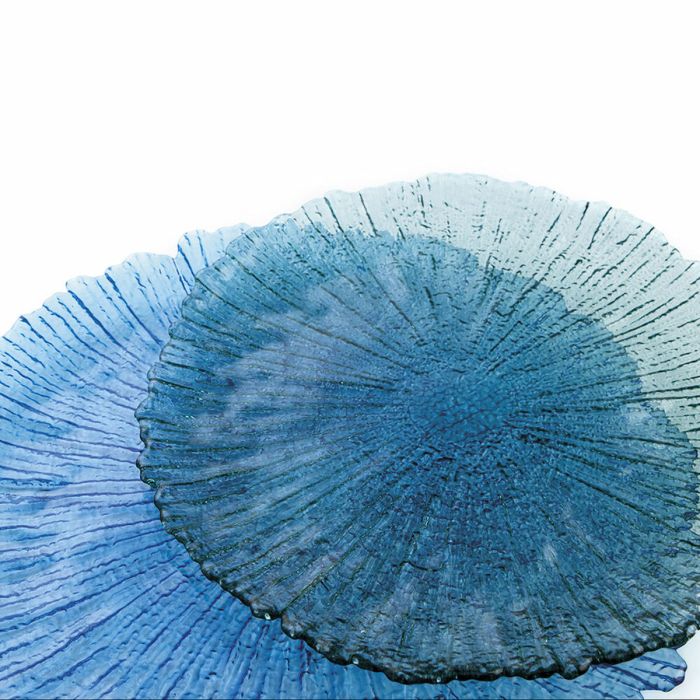 Assiette plate Quid Mar de Viento Turquoise verre (Ø 32 cm) (Pack 6x) 1