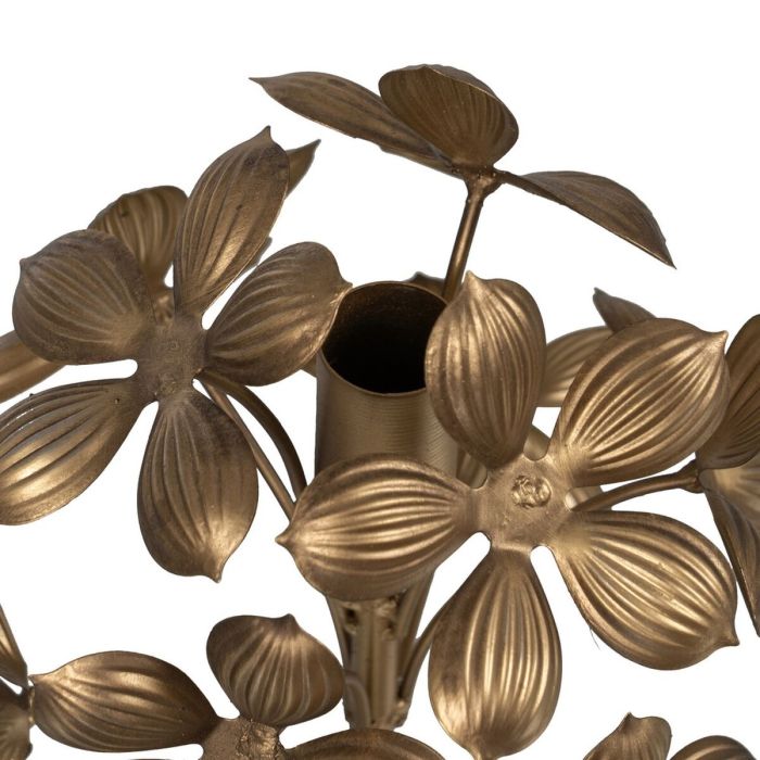 Bougeoir Doré Fer 15 x 15 x 30 cm 4