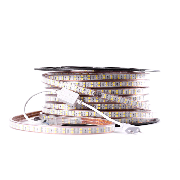 Bande LED 120 LEDs/M 500W Blanc Chaud 2700K SMD5050 220VAC IP65 x50M 40,000H HO-220-120-50M-WW 4