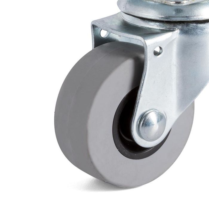 Rueda Giratoria Antro Aro De Goma Ø40 Plástico Zn- Sin Antihilo. 20Kgs/Rueda. Q&Q 2