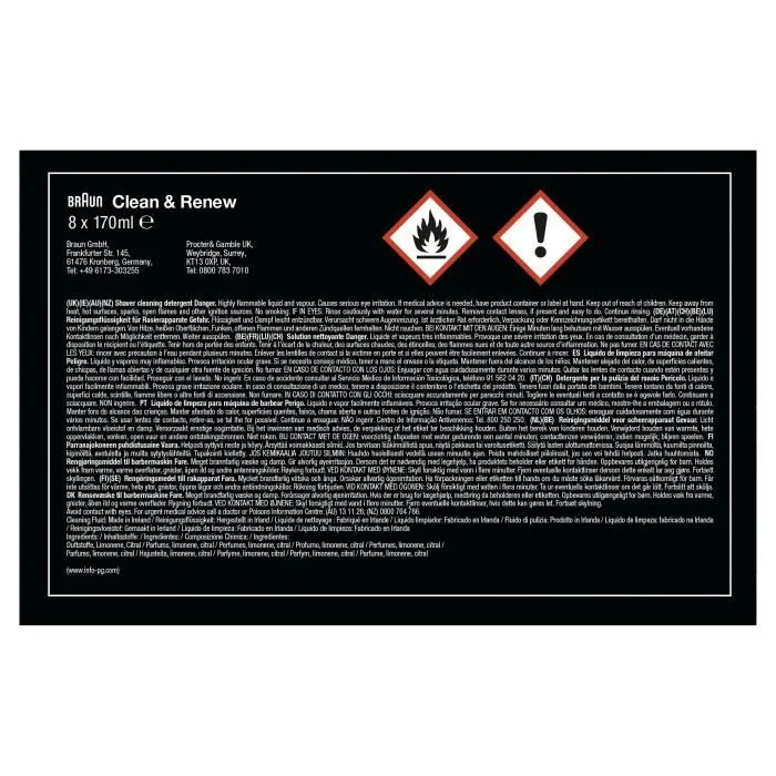 Braun CCR8-LOTION Cartouche de Nettoyage ShaverCare 3 en 1 pour Station SmartCare Lot de 8 - BRA7500435240963 5