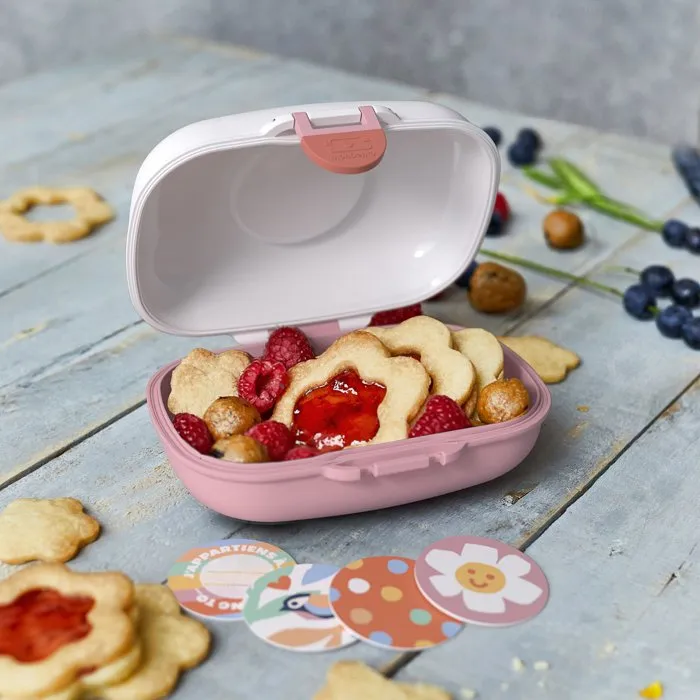 Monbento Boîte à Goûter MB Gram Paper Cut - Snack Box Hermétique 600 ml - Sans BPA - Capacité 0.6 L - Dimensions 14.8 x 7 x 11.4 cm
