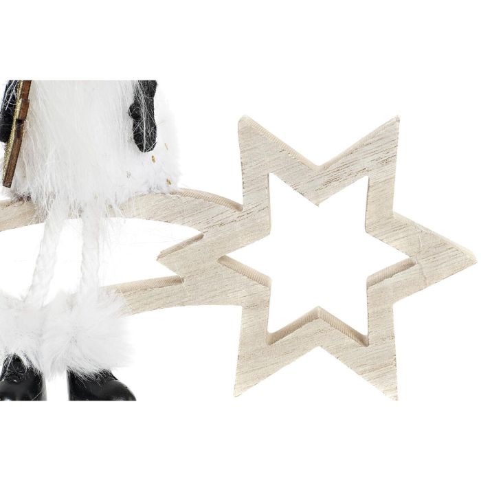 Étoile de Noël DKD Home Decor Polyester MDF Étoile (2 Unités) (18 x 6 x 19 cm) 2