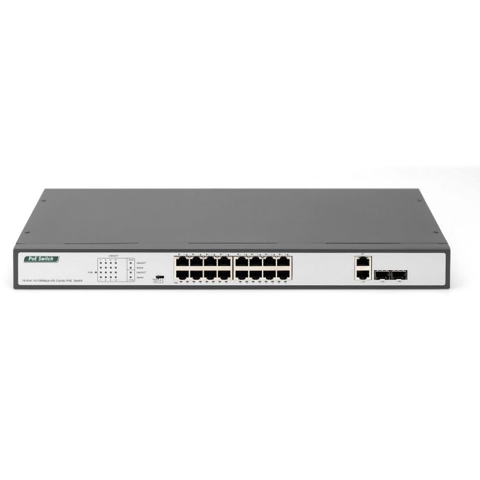 DIGITUS Switch 16-Port 10/100 250W PoE Unmanaged schwarz 2 DIGITUS Switch 16-Port 10/100 250W PoE Unmanaged schwarz 2