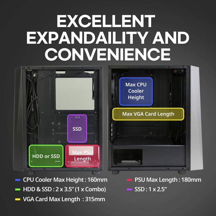 Boîtier ATX semi-tour Zalman S4 Plus Noir 5