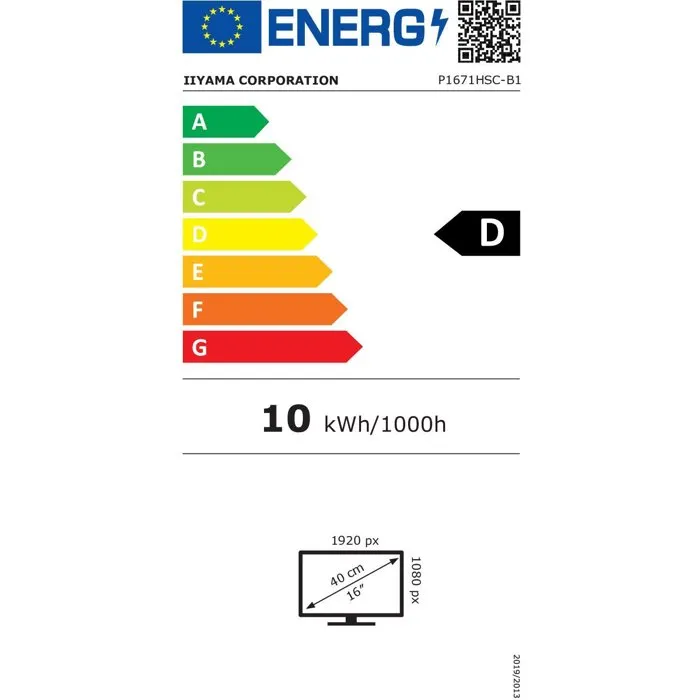 Iiyama Prolite P1671HSC-B1 - Moniteur portable PC 16 pouces Full HD (1920x1080) IPS 8 ms avec Mini HDMI, 2x USB-C, Haut-parleurs intégrés