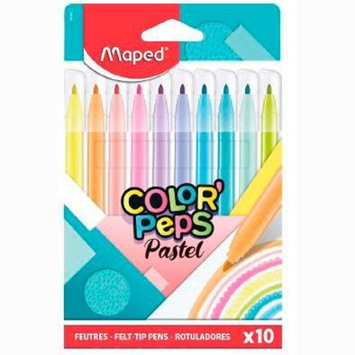 Ensemble de Marqueurs Maped Color' Peps Multicouleur 10 Pièces (12 Unités) 1