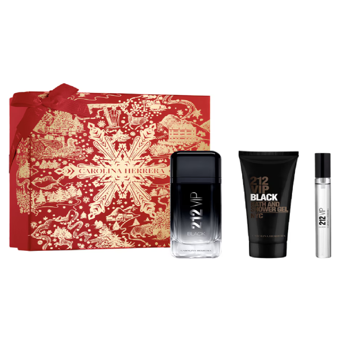 C.Herrera, 212 Vip Black Edp Vapo 100 mL + Gel 100 mL + Mini Vapo 10 mL