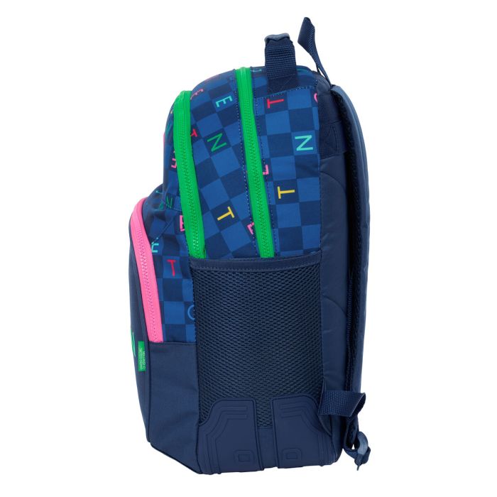 Cartable Benetton Damero Blue marine 32 x 42 x 15 cm 2