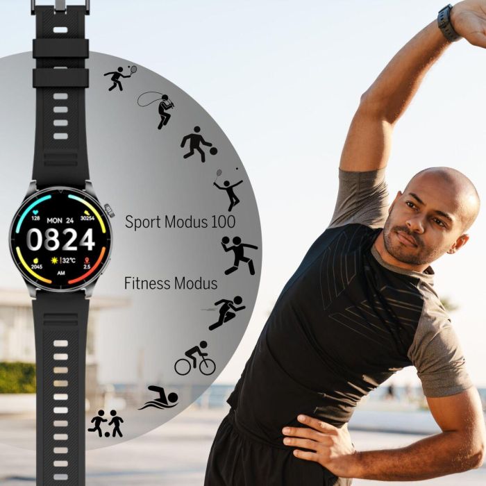 Montre intelligente beafon WATCH 301 44 mm 1,45" Noir 7