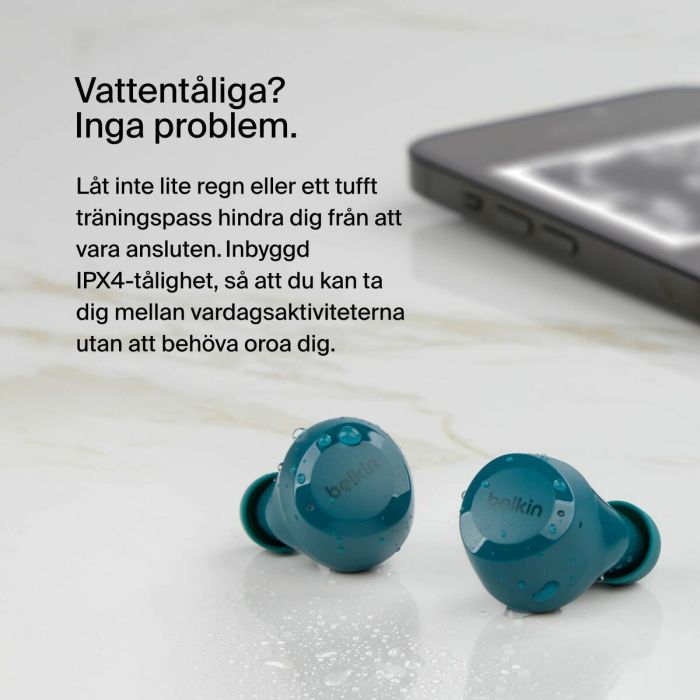 Écouteurs in Ear Bluetooth Belkin Bolt Vert Turquoise 16