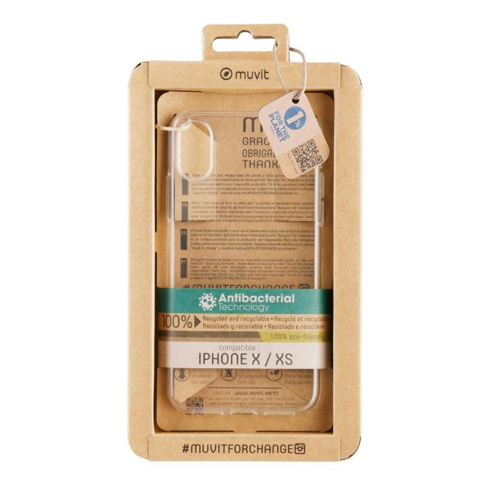 Protection pour téléphone portable Muvit for Change iPhone X/XS Transparent