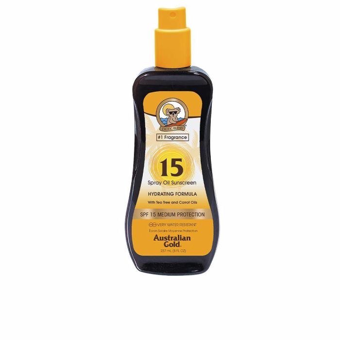 Australian Gold Sunscreen Spf15 Spray Oil Hydrating Formula 237 mL
