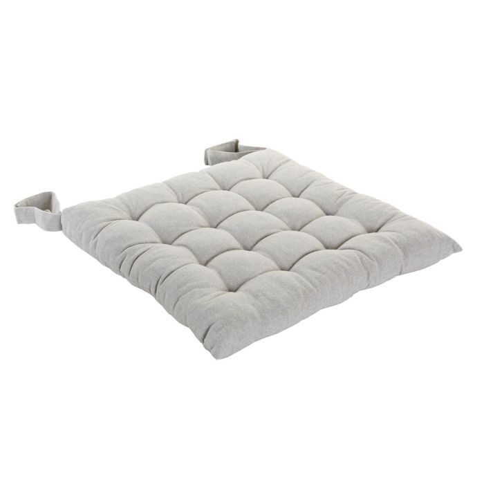 Coussin de chaise DKD Home Decor Beige Bleu Polyester Coton Aluminium Blue marine méditerranéen (3) (38 x 38 x 6 cm) (3 Unités) 1