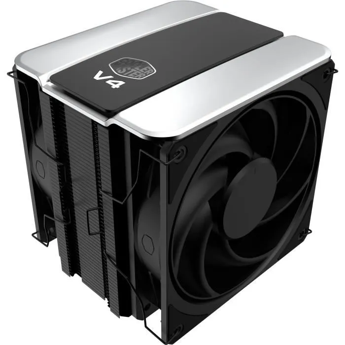 Cooler Master V4 ALPHA 3DHP Black - Ventirad CPU avec technologie 3DHP, double ventilateur 120mm, compatibilité Intel LGA1700/1200 et AMD AM5/AM4, noir, 161 mm Cooler Master V4 ALPHA 3DHP Black - Ventirad CPU avec technologie 3DHP, double ventilateur 120mm, compatibilité Intel LGA1700/1200 et AMD AM5/AM4, noir, 161 mm
