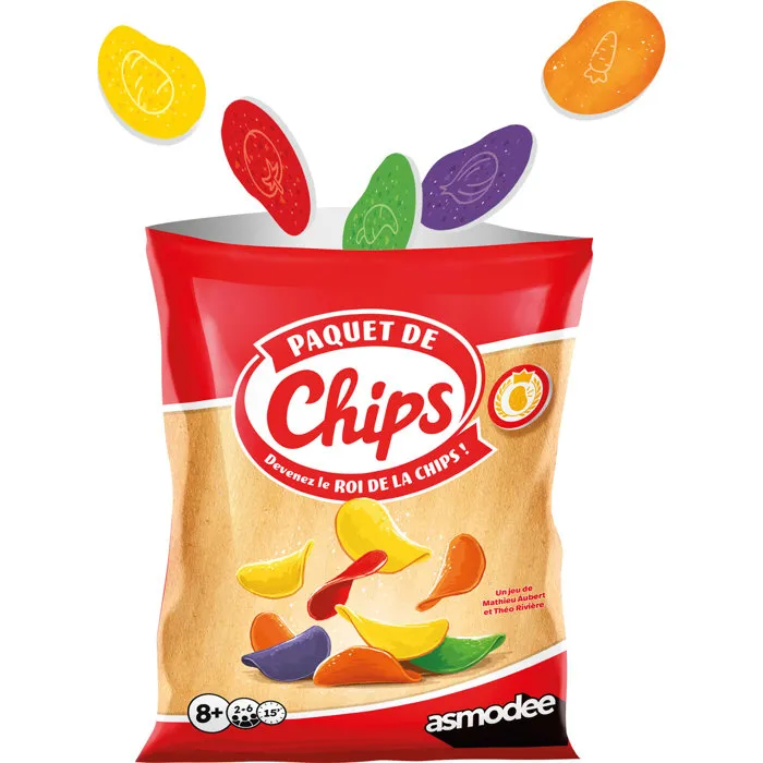 Asmodee Zygomatic - Jeu de société Paquet de Chips, Jeu d'ambiance fun et rapide, 2 à 5 joueurs, à partir de 8 ans, durée 15 min, version française Asmodee Zygomatic - Jeu de société Paquet de Chips, Jeu d'ambiance fun et rapide, 2 à 5 joueurs, à partir de 8 ans, durée 15 min, version française