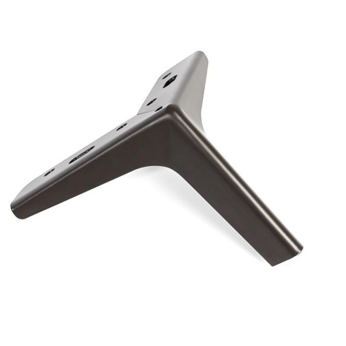 Pata Metálica Modelo Tee Disponible En Negro Mate Y Marrón Altura Altura 120Mm Acabado Negro Mate Q&Q 1
