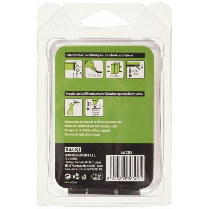 Bâtons de colle thermofusible Salki 430308 Décoration Ø 8 x 95 mm 105 g Translucide (28 Unités) 1