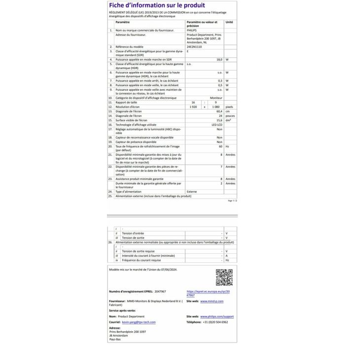 Monitor Gaming Philips 27E1N1200A/00 27" Full HD 18 Monitor Gaming Philips 27E1N1200A/00 27" Full HD 18
