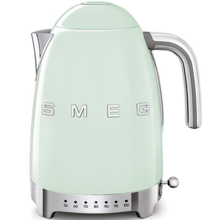 SMEG Bouilloire KLF04PGEU 50s Style, Vert Pastel, 1.7L, 2400W, Thermostat Réglable