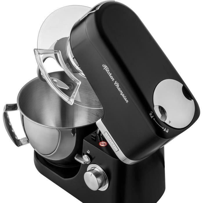 Sencor STM 6359BK - Robot multifonction 1000W Noir, bol inox 4.5L, 8 vitesses, hachoir, blender verre et fouets