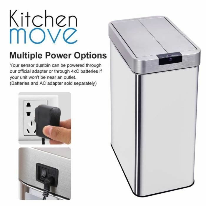 Poubelle Kitchen Move Gris 60 L 1