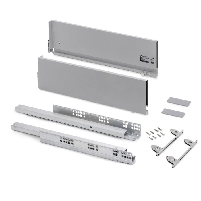 Emuca Tiroir extérieur Vertex avec réglages 3D hauteur 178 mm, 40kg, profondeur 350mm, Acier, Peint en aluminium 0 Emuca Tiroir extérieur Vertex avec réglages 3D hauteur 178 mm, 40kg, profondeur 350mm, Acier, Peint en aluminium 0