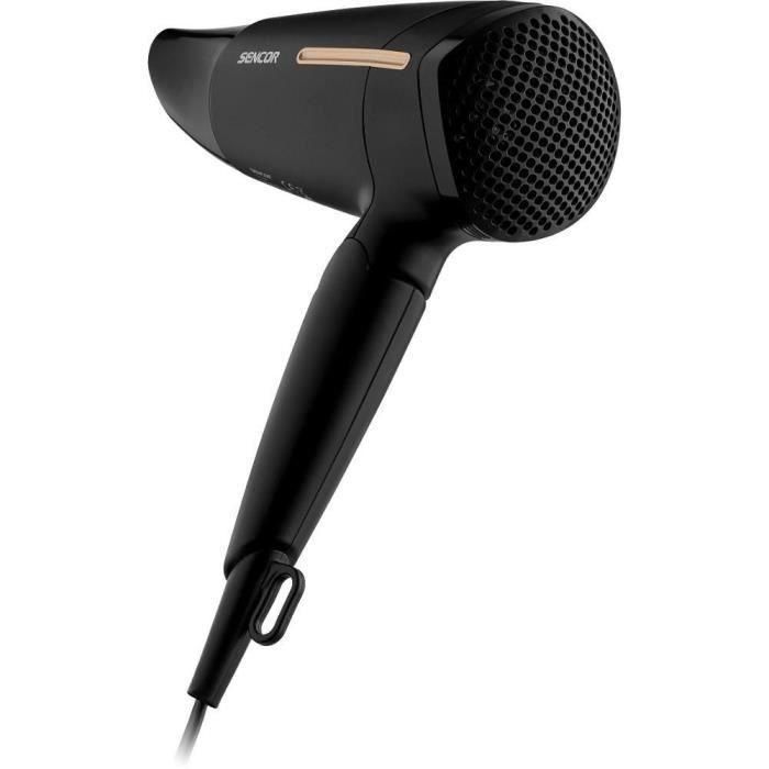 Sencor SHD 0045BK Sèche-cheveux 1600W Compact, 2 Températures/Vitesses, Fonction Air Froid, Poignée Ergonmique - 1.8m