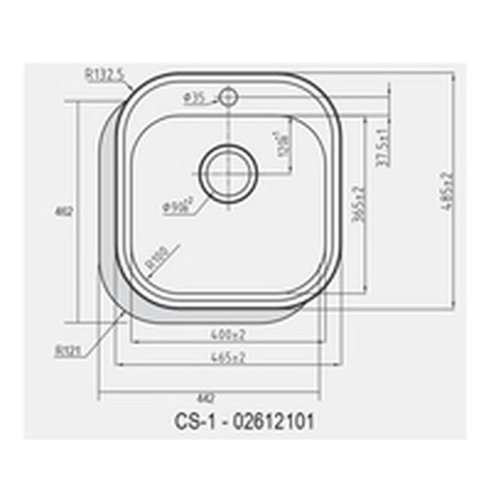 Évier simple Cata CS-1 Argent 1 Évier simple Cata CS-1 Argent 1