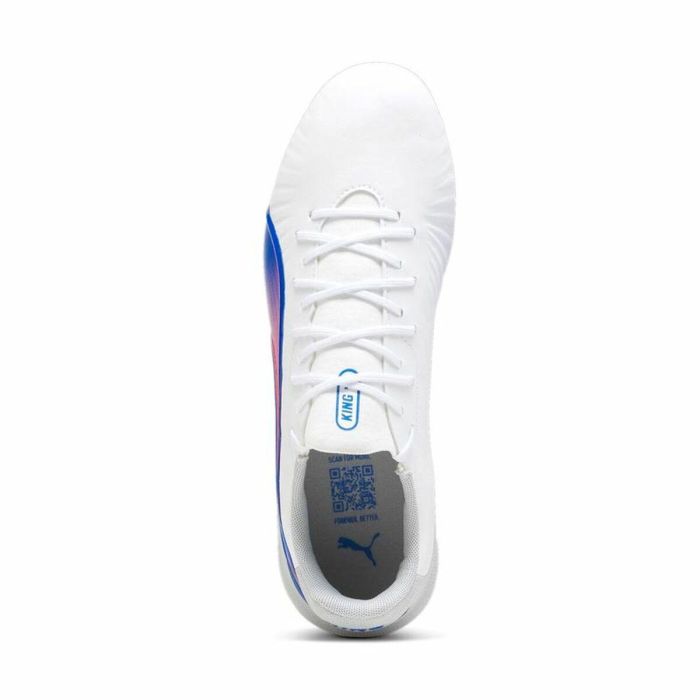 Chaussures de Football pour Adultes Puma King Match Mg Blanc 2
