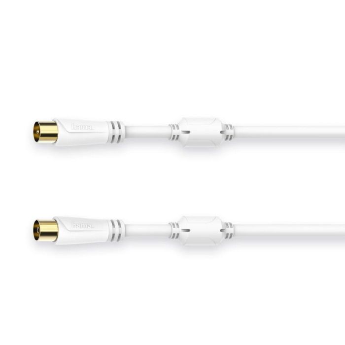 Câble Coaxial Antenne TV Hama 00205245 Blanc 75 cm 2