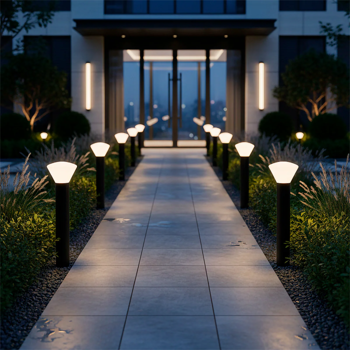 Balise LED Extérieure 60cm 5W 220VAC 3000K Noir Sonsonate 3