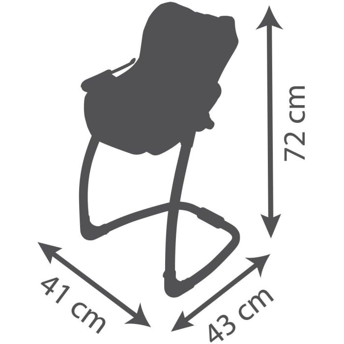 SMOBY - Maxi cosi - Siege + Chaise haute rose  -3 en 1 - Pour poupon - Des 3 ans 2