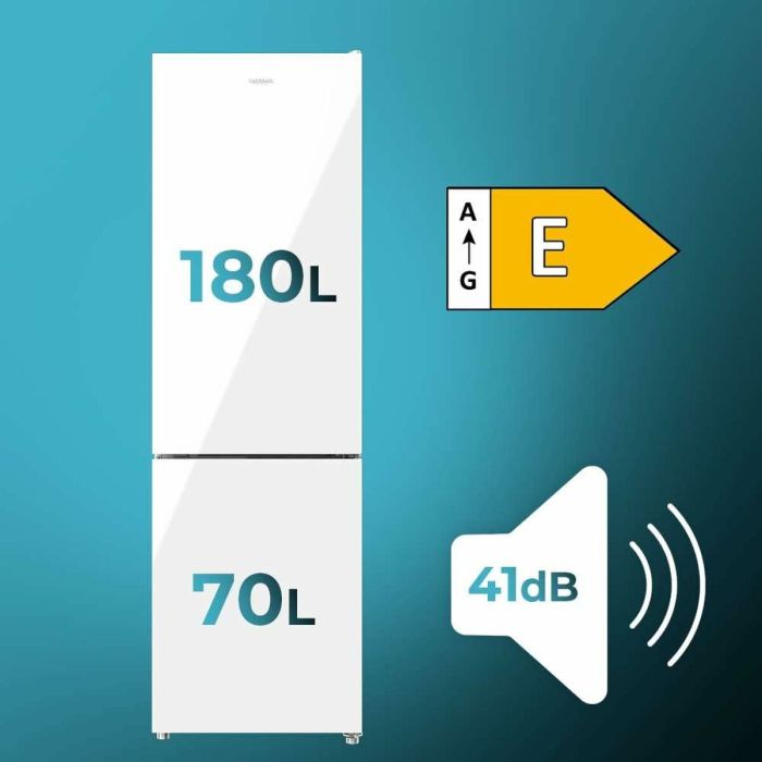 Réfrigérateur Combiné Cecotec Bolero CoolMarket Combi 250 Blanc 2