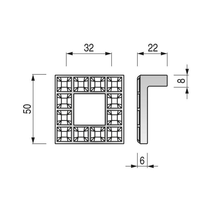 Tirador Zamak Cristal Swarovski 49X49Mm. Elegir Acabado. Acabado Antica Firenze Giusti 1