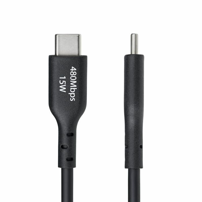 Câble USB Startech USB2AC2MNC Noir 2 m 3