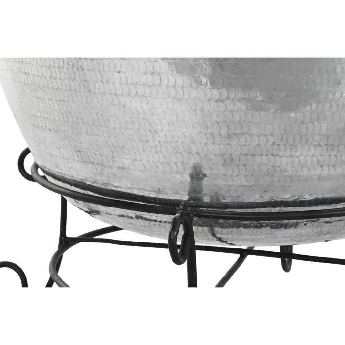 Vase Home ESPRIT Noir Argenté Aluminium Fer 75 x 75 x 90 cm 4 Vase Home ESPRIT Noir Argenté Aluminium Fer 75 x 75 x 90 cm 4