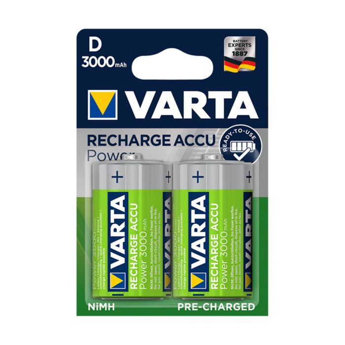 Varta D 1.2V (HR20) Batterie Rechargeable NiMH 3000 mAh - Pack de 2