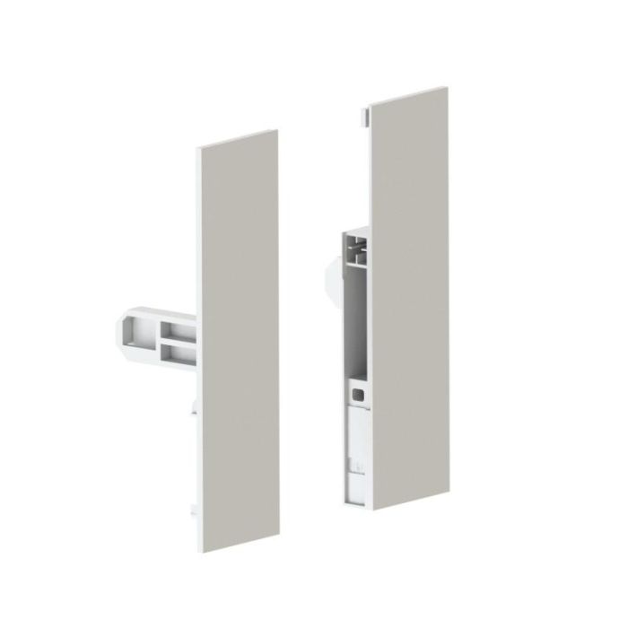 Juego Fijación Frontal Qube H90 H120 H185 Acabado Blanco Altura H120 Herrajes Alk 1