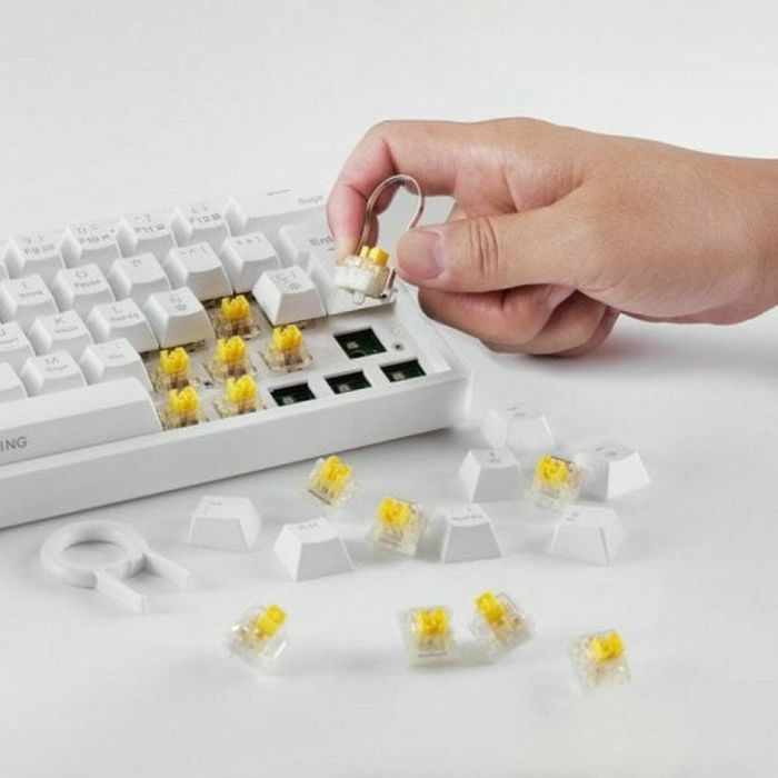 Clavier pour jeu Mars Gaming MKMINIPROWYES Qwerty US Blanc 9