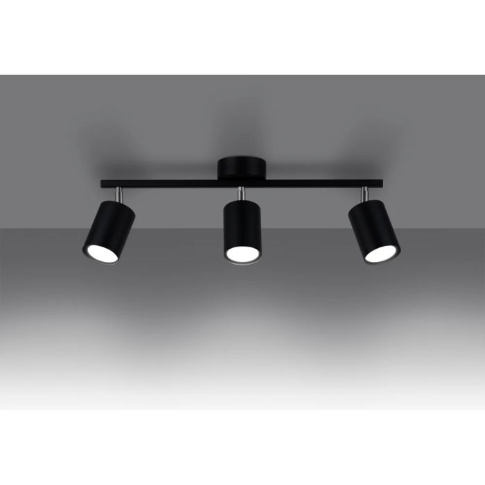 LEMMI Lustre 3 Lumières SOL-SL.1128 LED Design Minimaliste Métal Noir Blanc 11
